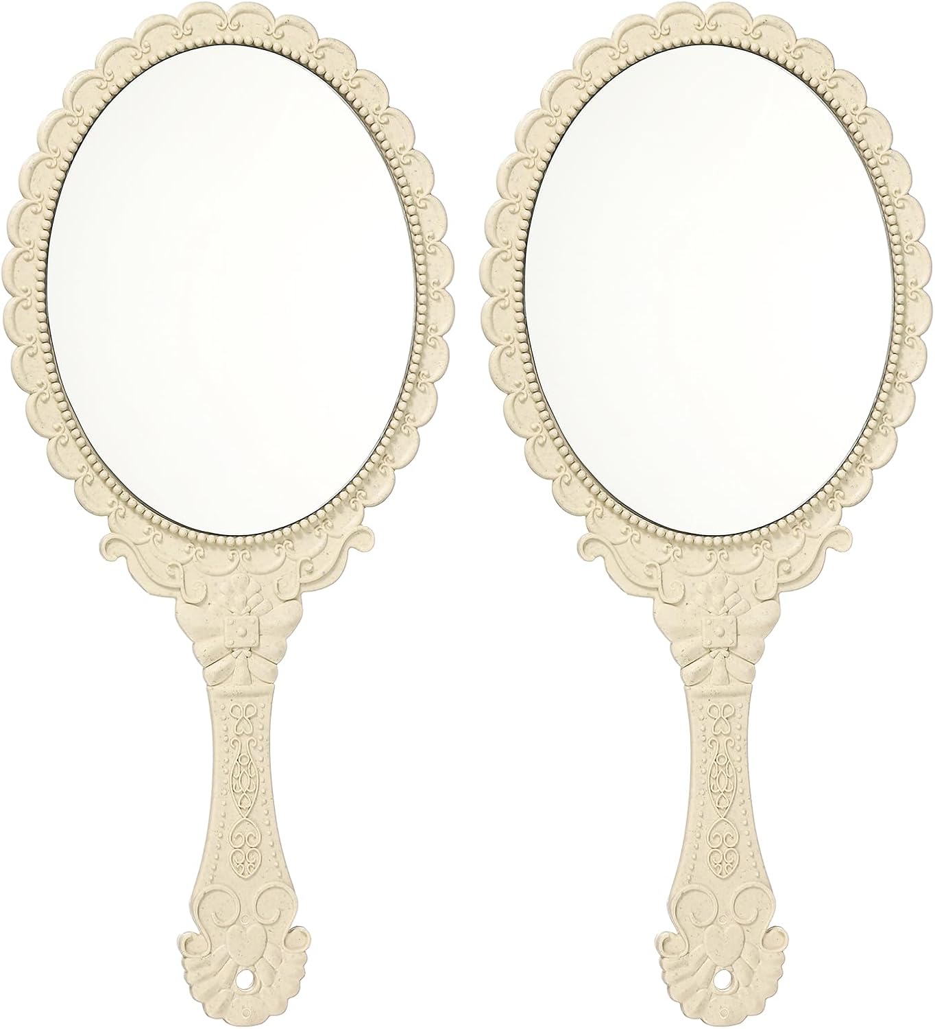 Amazon.com: uxcell 2 Pcs Vintage Hand Held Mirror, Embossed Design