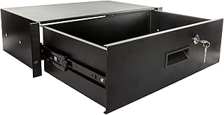 Elite Core RD3US Metal Rack Drawer with Lock, 3U Shallow