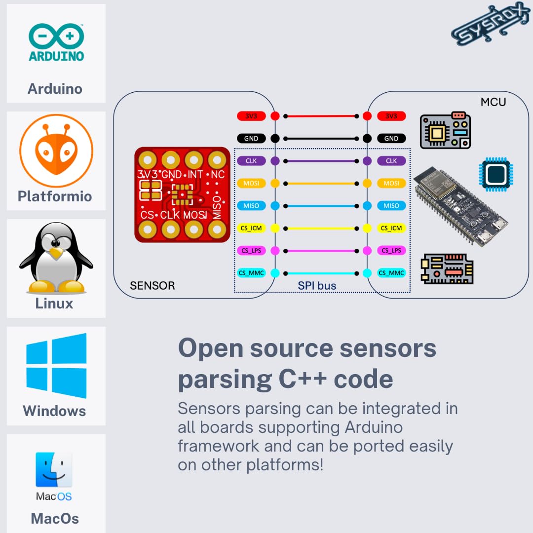 LPS22HB Sensore di Pressione Barometrica/Altitudine/Temperatura Nano Barometro ad Alta Precisione con Comunicazione Spi per Arduino o Raspberry