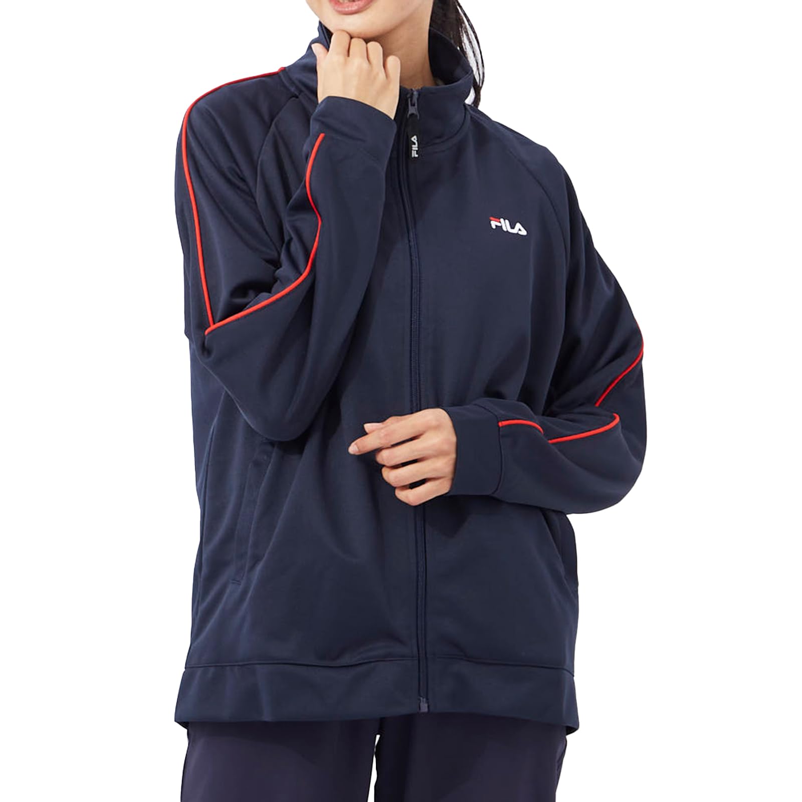 【58%OFF】【1,819円】 FILA フルジップ スタンドカラー ジャージジャケット