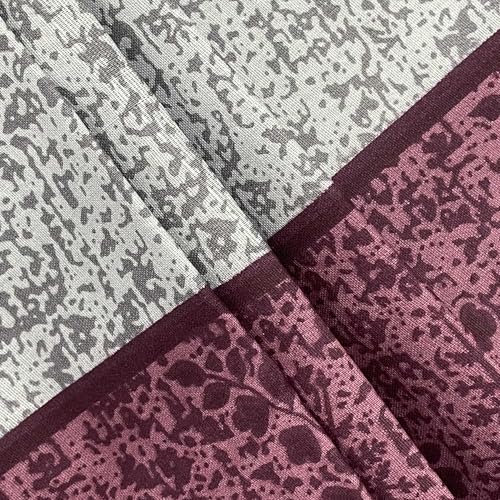 Image of Swayam Veda Collection Superior Comfort Pure Cotton 160TC Floral Print King Bedsheet with 2 Pillow Covers - Grey