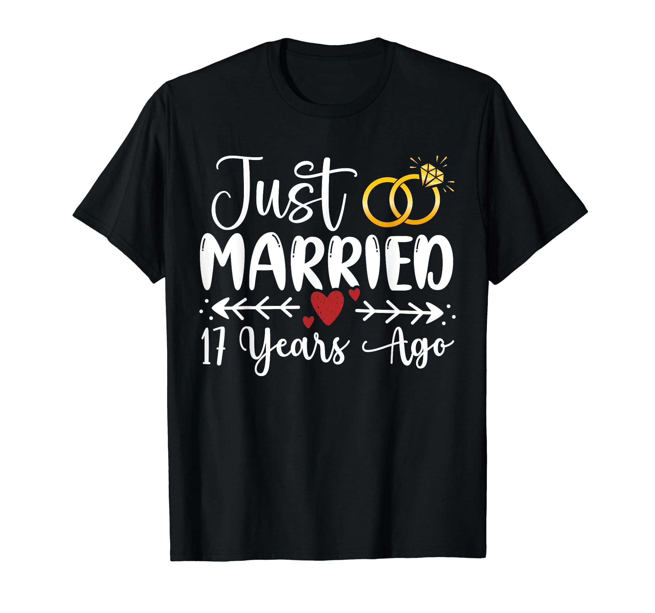 Recién casados hace 17 años Pareja 17 aniversario de boda Camiseta