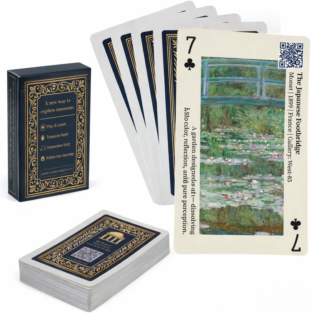 merryhome Arts of Playing Cards with QR Audio Guides - The National Gallery of Art x Discover Art & Play Cards | Themed Playing Cards | Museum Decks | Unique Gift for Art Lovers & Travelers