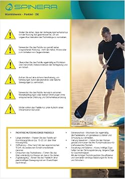 SPINERA Kayak Paddle Classic 240 cm - 4-Piece Aluminium Shaft PP + 40% FG Striker Blade Can be Dismantled & Lightweight - For Beginners & Advanced Users - Grey Colour - Robust All-Round Paddle