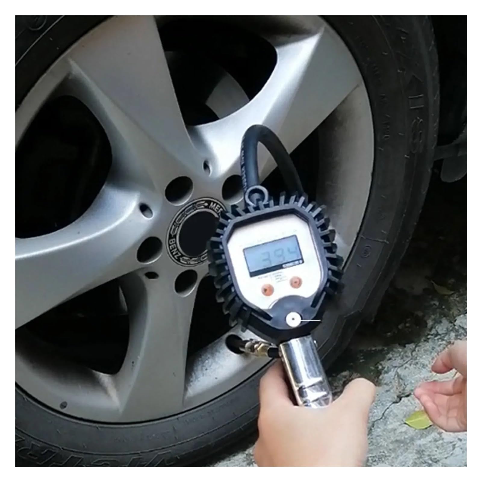 Manometro Misuratore di Pressione dell'Aria for Pneumatici for Auto Professionale, Display Digitale, Tester Universale for Veicoli, Strumenti di monitoraggio dell'inflazione