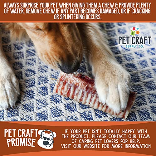 Pet Craft Supply All Natural Healthy Beef Butcher 12 Pack Bones Dog Chews Treats For Aggressive Chewers Long Lasting Rawhide Free Made In Usa Premium Slow Roasted For Puppies Small Medium Large Dogs #TOP6