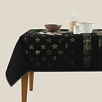 Vista 37 de YETTA YANG Paño de Mesa Redondo de Dulce de Chupachups Gótico en Negro y Blanco de 60 Pulgadas, Cubierta de Mesa Decorativa de Tela para Mesas