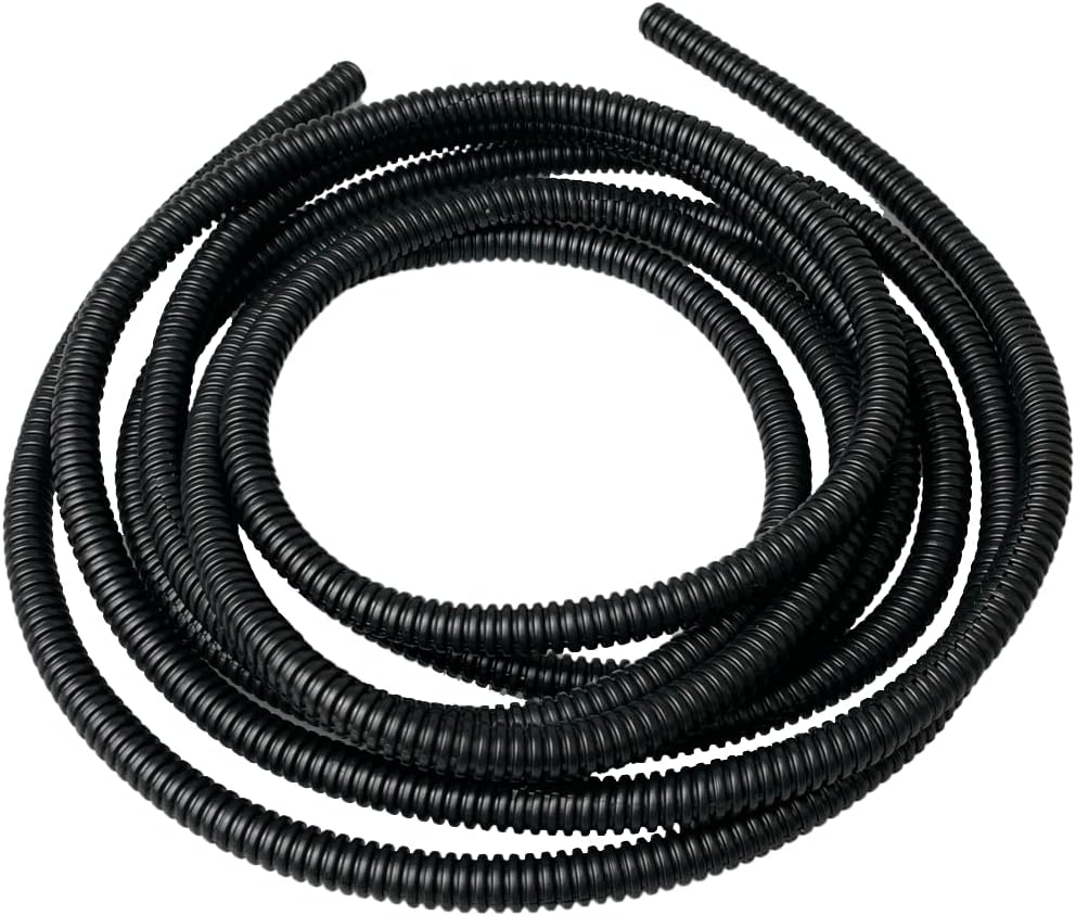 Black Conduit Split Plastic Flexible Cable Tidy Solution Tube Trunking 10mm - 3m