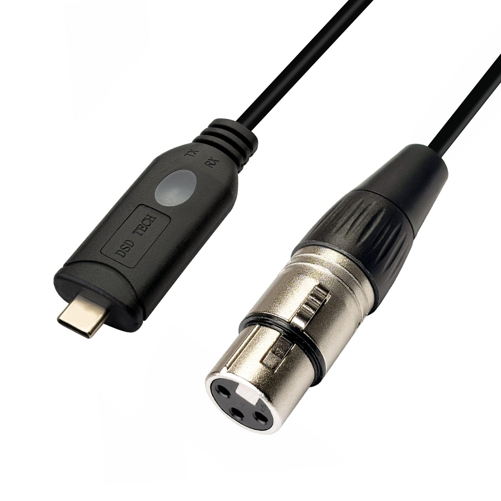 DSD TECH SH-RS09C - Cavo adattatore USB-C a DMX512 con chip FTDI, supporto Freestyler QLC e Pi Open Lighting, 1,8 m
