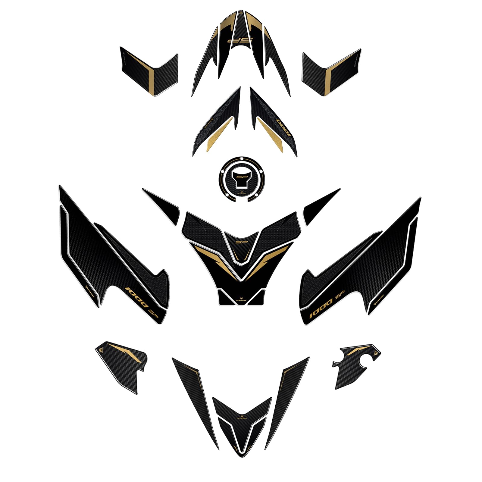 Resin Bike Kit Adhesivos de Moto Compatibles con Honda CB1000 Hornet SP 2025-2026. Protection de Réservoir, Guardabarros, Paramanos de Choques y Arañazos de Moto. Kit Pegatinas 3D Made in Italy