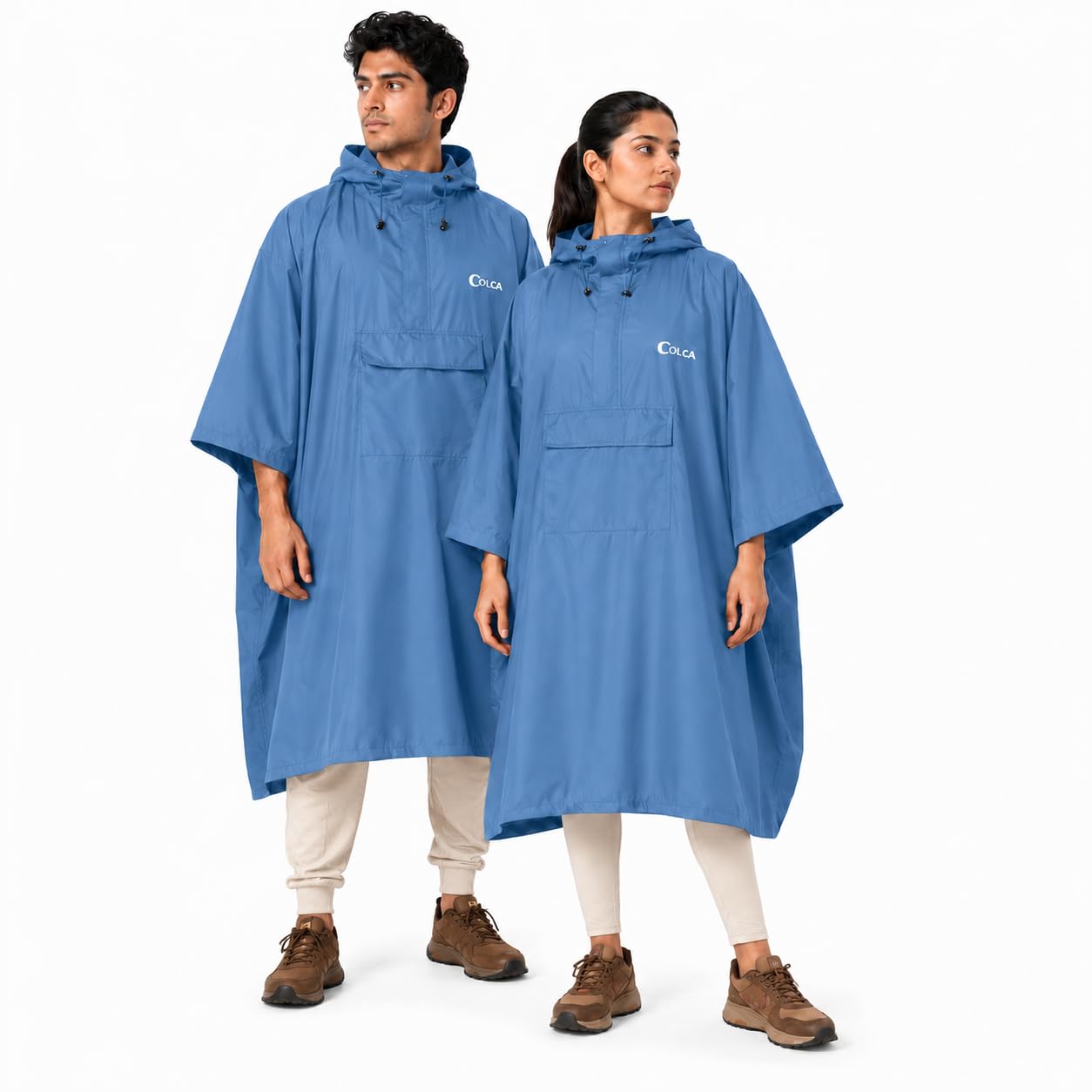 Unisex Rain Poncho With Pocket, Waterproof Poncho Raincoat for Men & Women, Foldable Full Length Rain Wear, Free Size-image-2