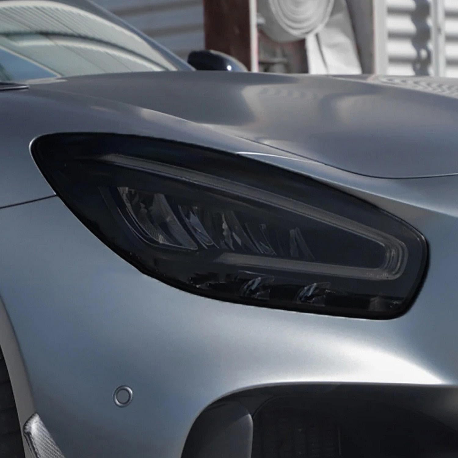Protège phare voiture contre jaunissement TPU noir pour AMG GT R190