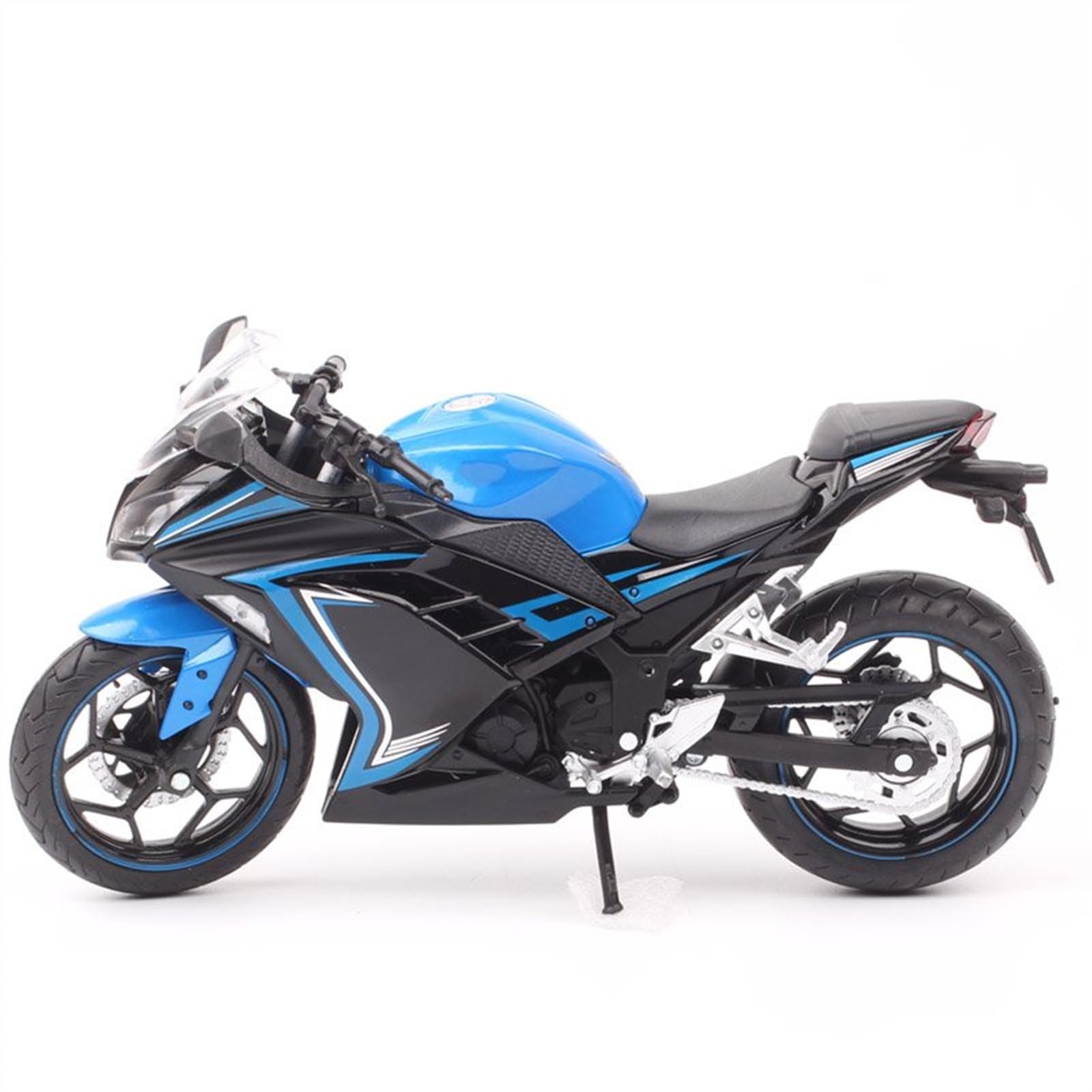 Modello Modello Di Moto In Lega Simulazione Auto Giocattolo 1/12 Per Kawasaki Ninja 250(Blue no box)
