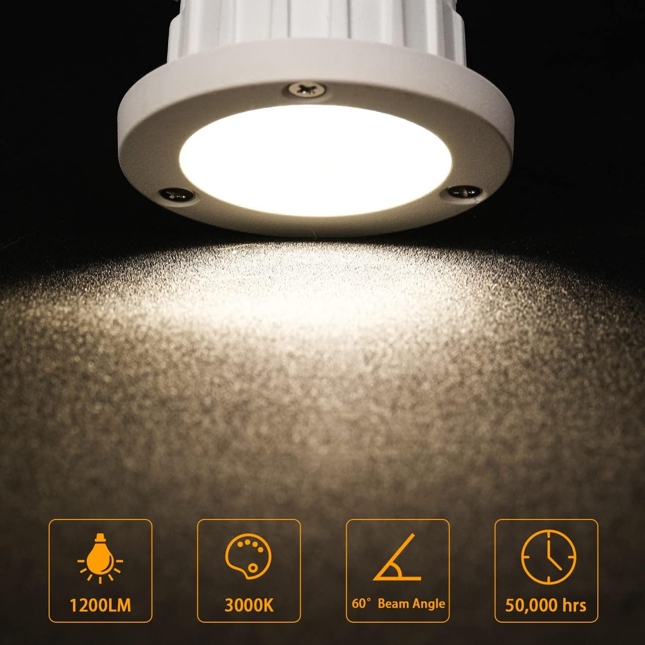 EAGLOD LED Track Lighting Heads H Type, 15W Halo LED Track Light Heads Dimmable for Accent Retail Artwork, Linear Track Light H Type -3000K Warm White CRI90+ 110V 60° Angle Halo Type-10Pack (White)