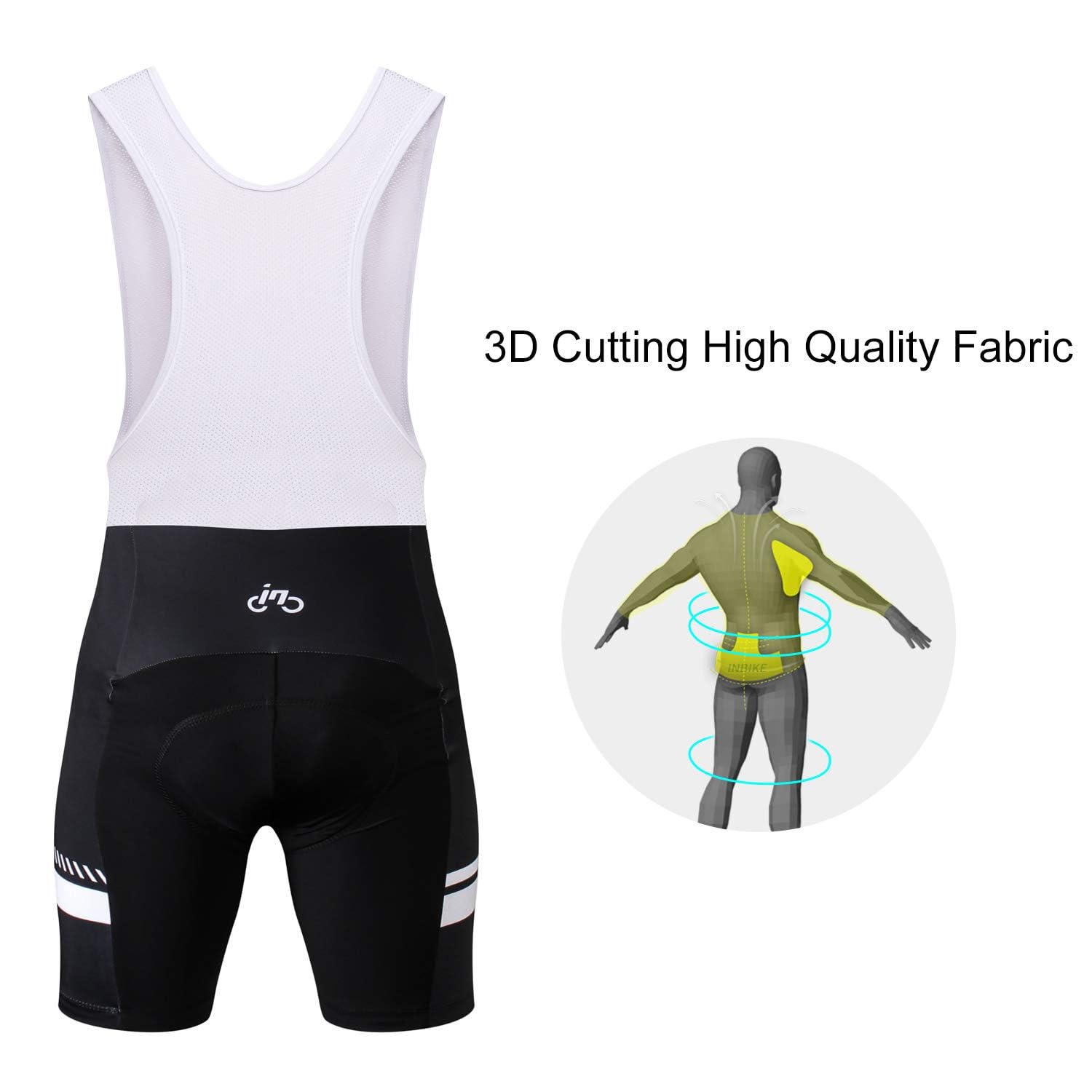 INBIKE Ropa de Ciclismo Hombre con Gel 3D Acogido Maillot + Culote Velo Hombre Transpirable y Antitranspirante Detalles Reflectantes C319
