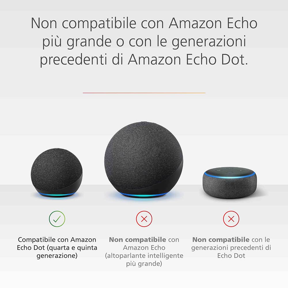 Base con batteria "Made for Amazon" per Echo Dot (5ª generazione) Bianco