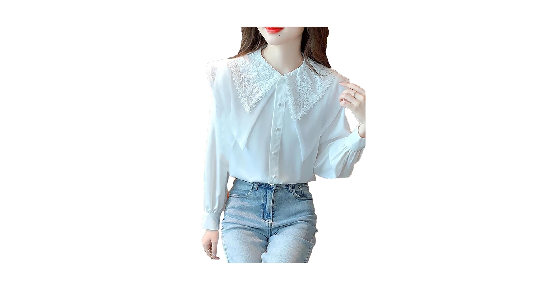 値下げ！ DOLL CHIFFON PUFF BLOUSE WHITE Vivi Babydoll Top - White – Peppermayo