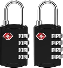 Diyife TSA Gepäckschlösser, 2 Stück 4-Stellig Zahlenschloss Codeschloss, Kofferschlösser aus Hochfeste Zinklegierung Sicherheitsschloss Diebstahl für Reisekoffer, Spind, Rucksack, Schwarz