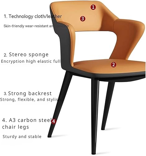 Miniatura 4 de Sillas de comedor sillas de comedor, moderna silla auxiliar tapizada para cocina, con patas de metal para el hogar, sala de estar, dormitorio,