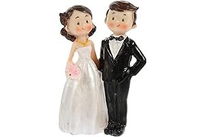 STOBOK Wedding Cake Toppers Bride and Groom Figures