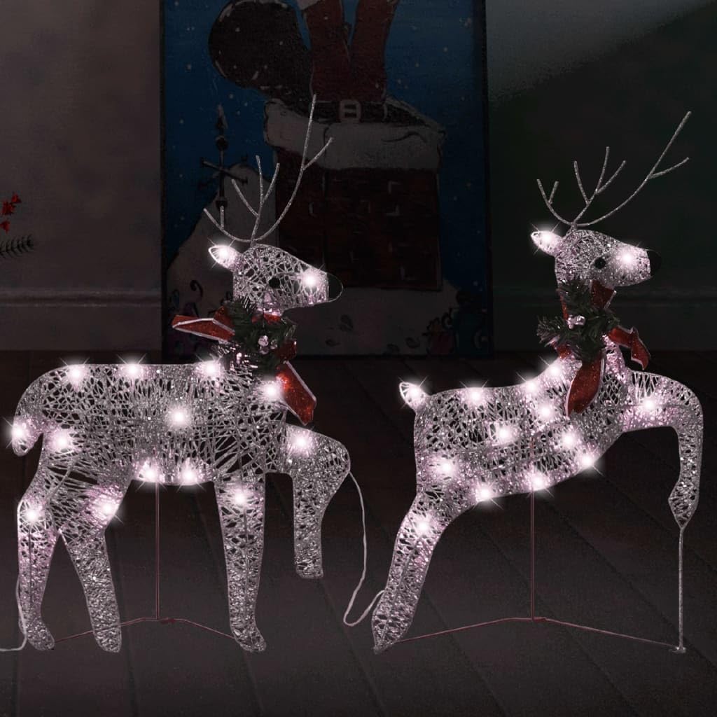 led lichterkette mit batterie,lichterketten,LED-Rentiere 2 Stk. Gold 40 LEDsGeeignet für Patio, Schlafzimmer, Wohnzimmer, Weihnachten