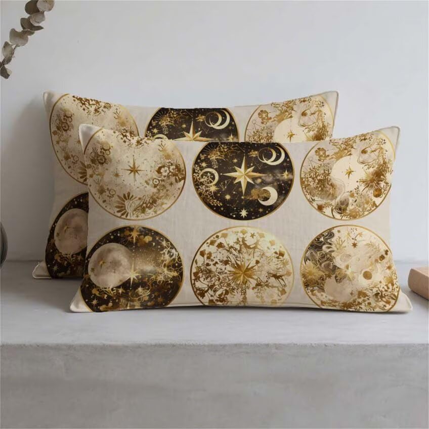 Housse de Coussin Double Sided Printing en Lin Rectangulaire Finition Luxe