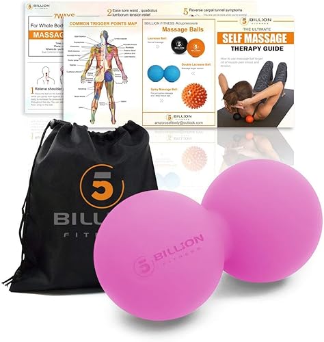 Miniatura 2 de 5BILLION - Pelota de masaje de cacahuete  Bola de masaje de lacrosse doble y pelota de movilidad para terapia física, herramienta de masaje de