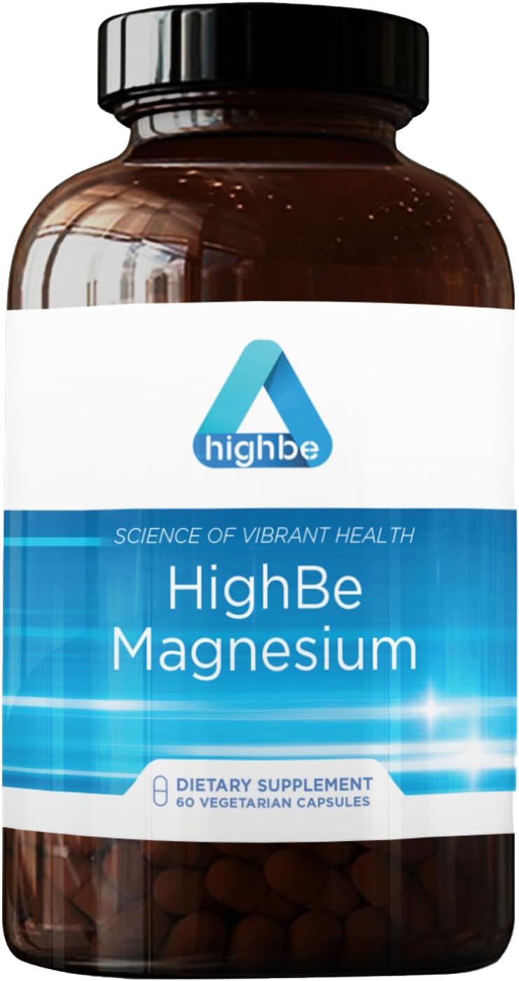 Magnesium Glycinate Supplement, 60 Vegetarian Capsules, Dietary Stress Support, Muscle Relaxation Formula