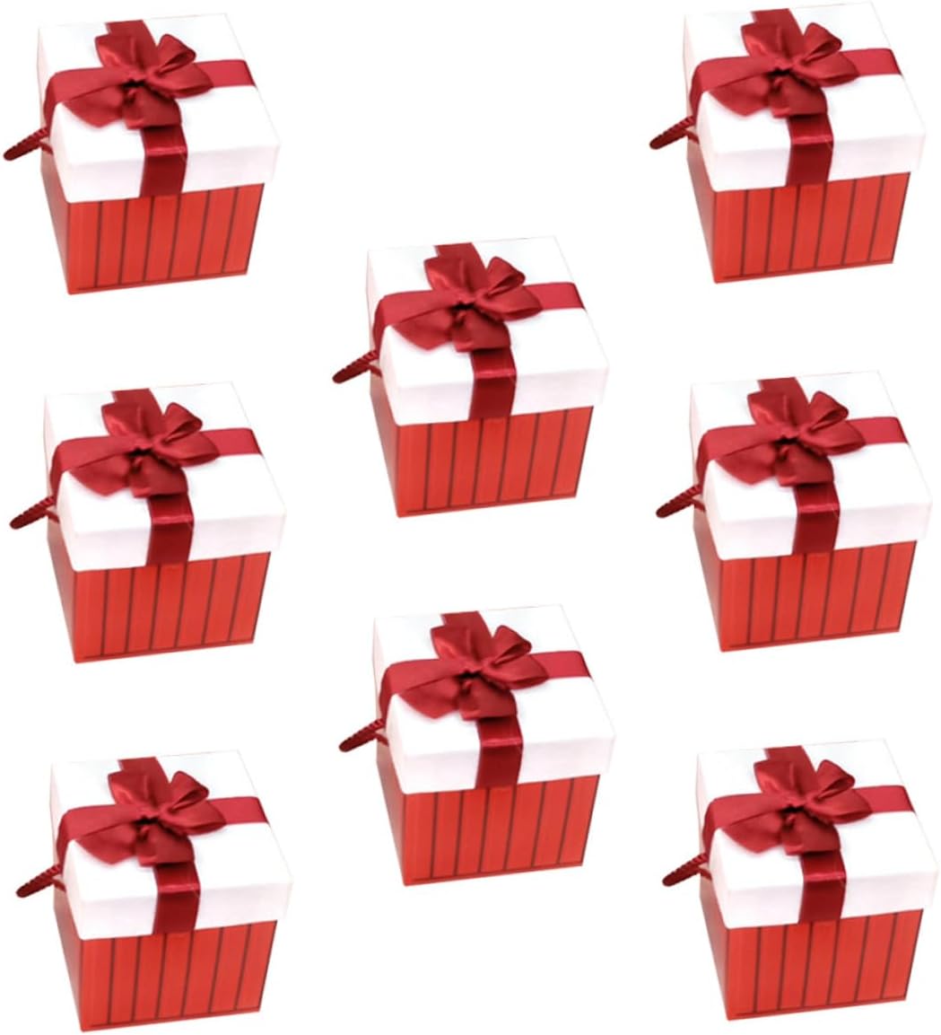 KOMBIUDA 8pcs Christmas Box Creative Festival Wrapping Box for Homemade Treats and Goodies for Holiday Gifting and Celebrations