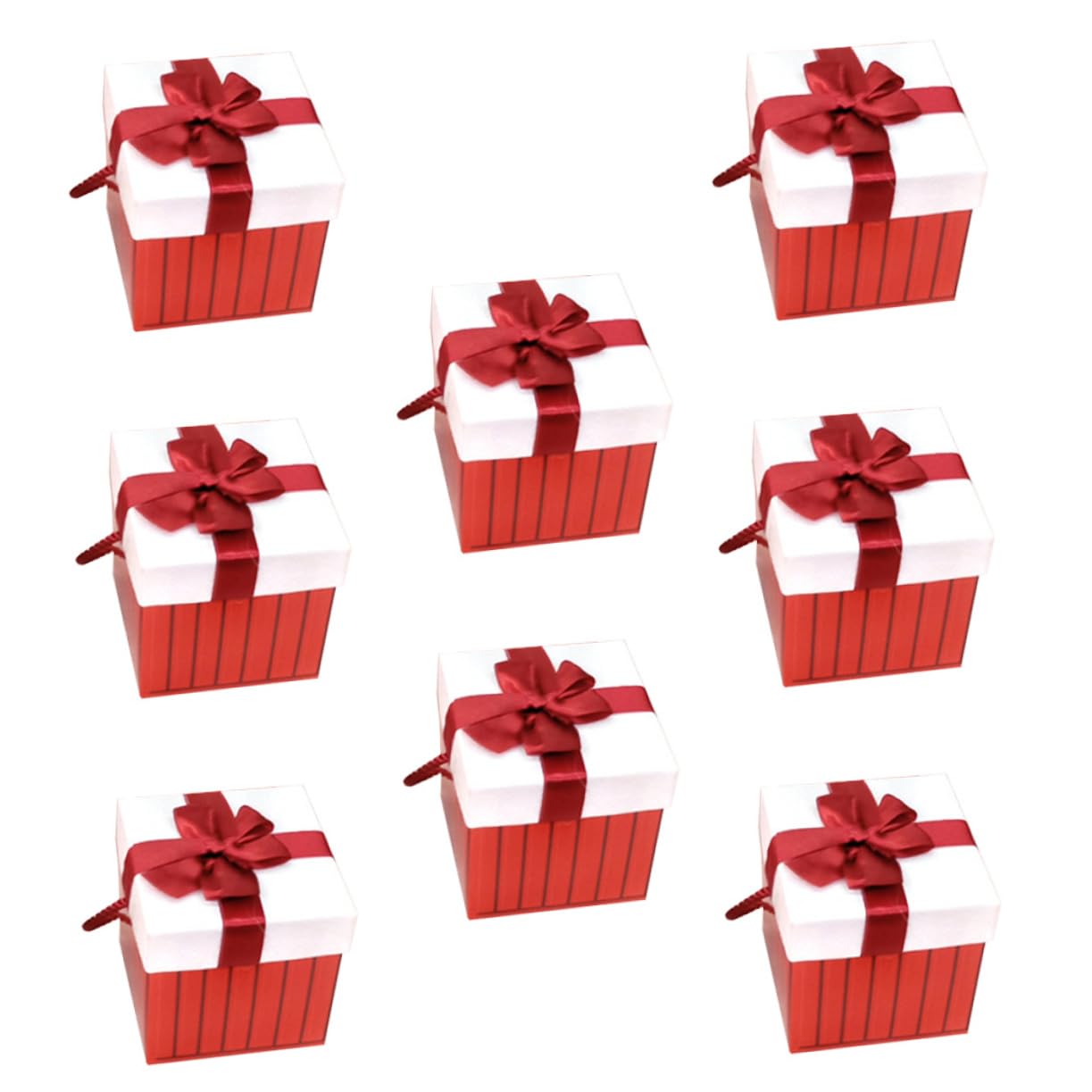 KOMBIUDA 8pcs Box for Christmas Decorative Storage Boxes for Candies Crafts and Holiday Boys and Girls Parties and Year Celebrations