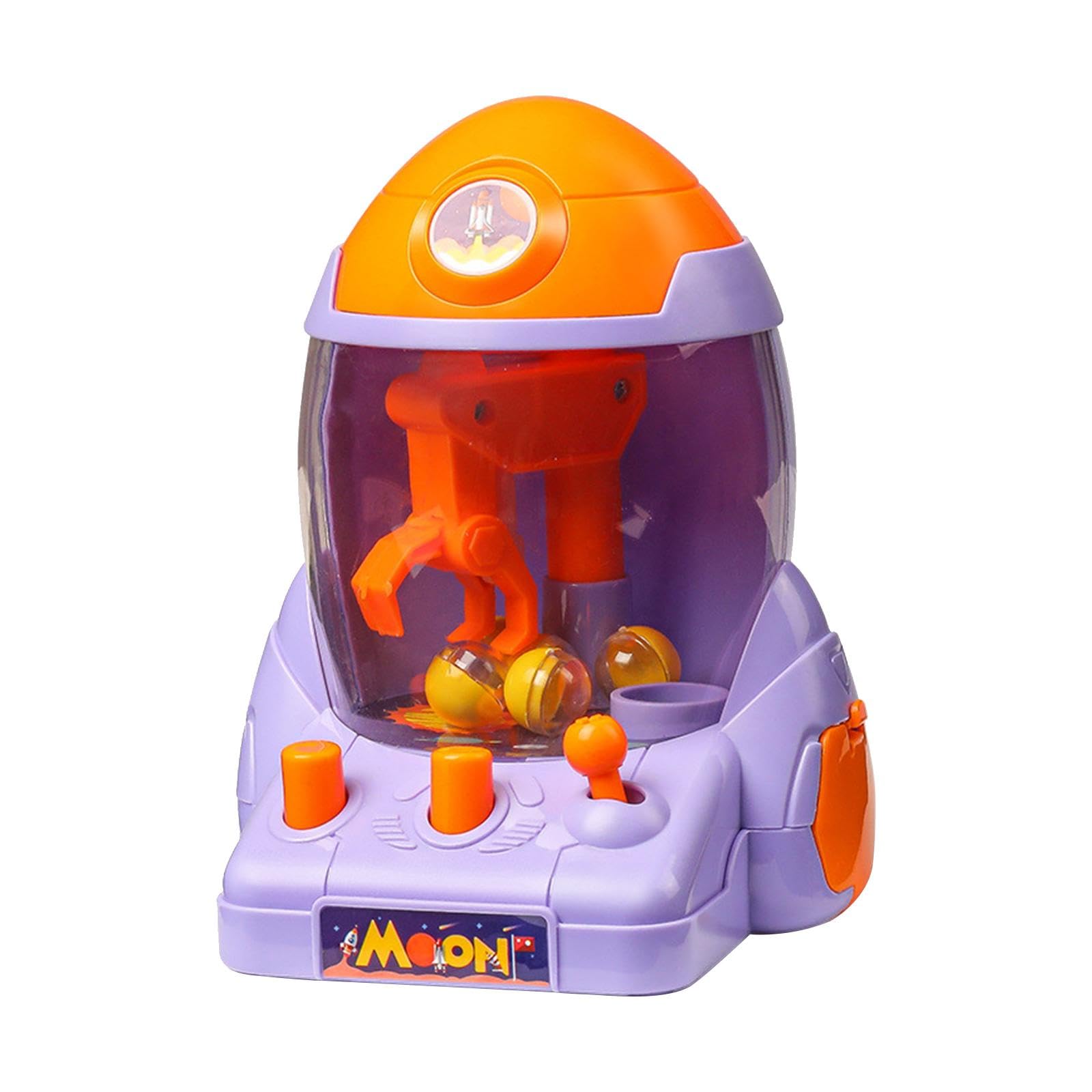 ATORSE® Kids Claw Machine Toy Novelty Hand Crank Grab Doll Toy Whole Family for Kids Violet-image-39