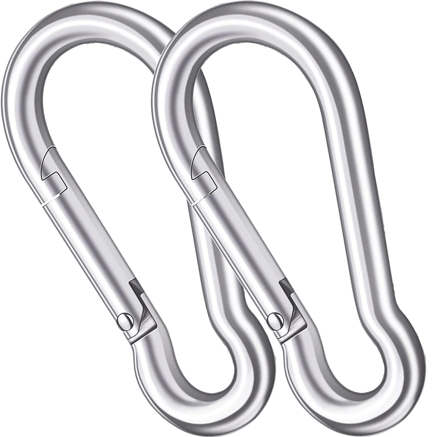 OLAHRAGA Small 304 Stainless Steel Carabiner Clip, Spring Snap Hook for Camping, Traveling Backpack Keychain or Outdoor (Pack of 2) (B09SCM83ZM) Amazon Price History, Amazon Price Tracker
