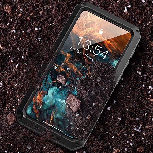 Marrkey Galaxy S23 Case, Full Body Protective Cover Heavy Duty Shockproof [Tough Armour] Aluminum Alloy Metal Case With Silicone Built-In Screen Protector For Samsung Galaxy S23 6.1" - Black #TOP3
