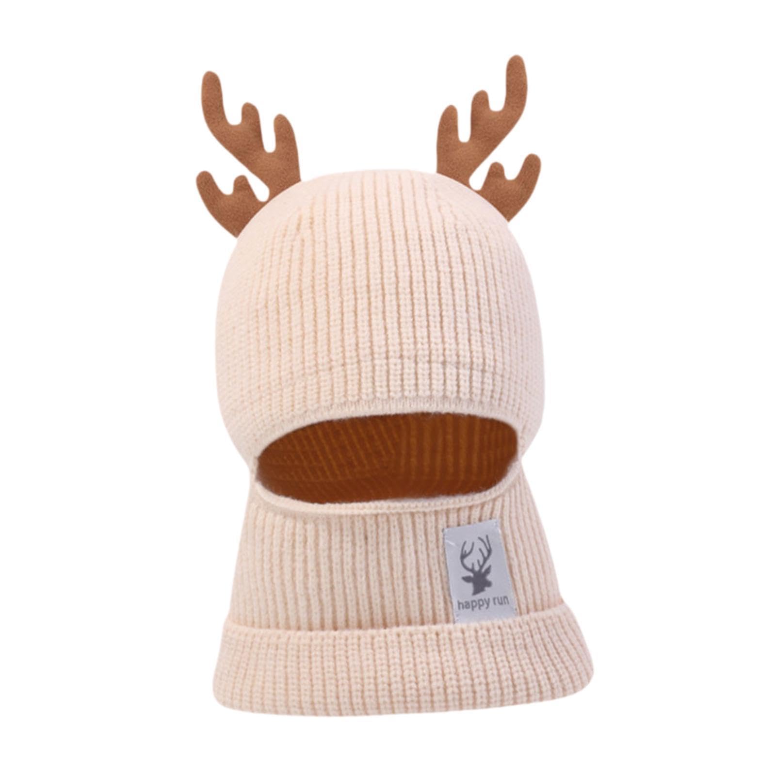 Winter Hat Headwear Neck Scarf Funny Knitted Hat for Women Men Birthday Gift Beige-image-32