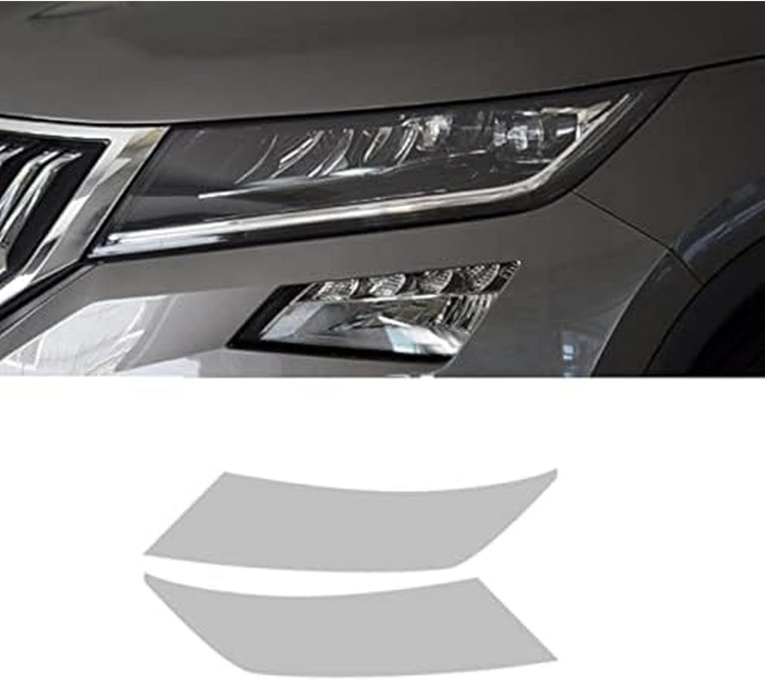 SamLng Car Front Light Film for Kodiaq 2016-2020 Car Headlight Protective Film Front Light Transparent Blackened TPU Sticker Car Accessories Car Headlight Protective Film