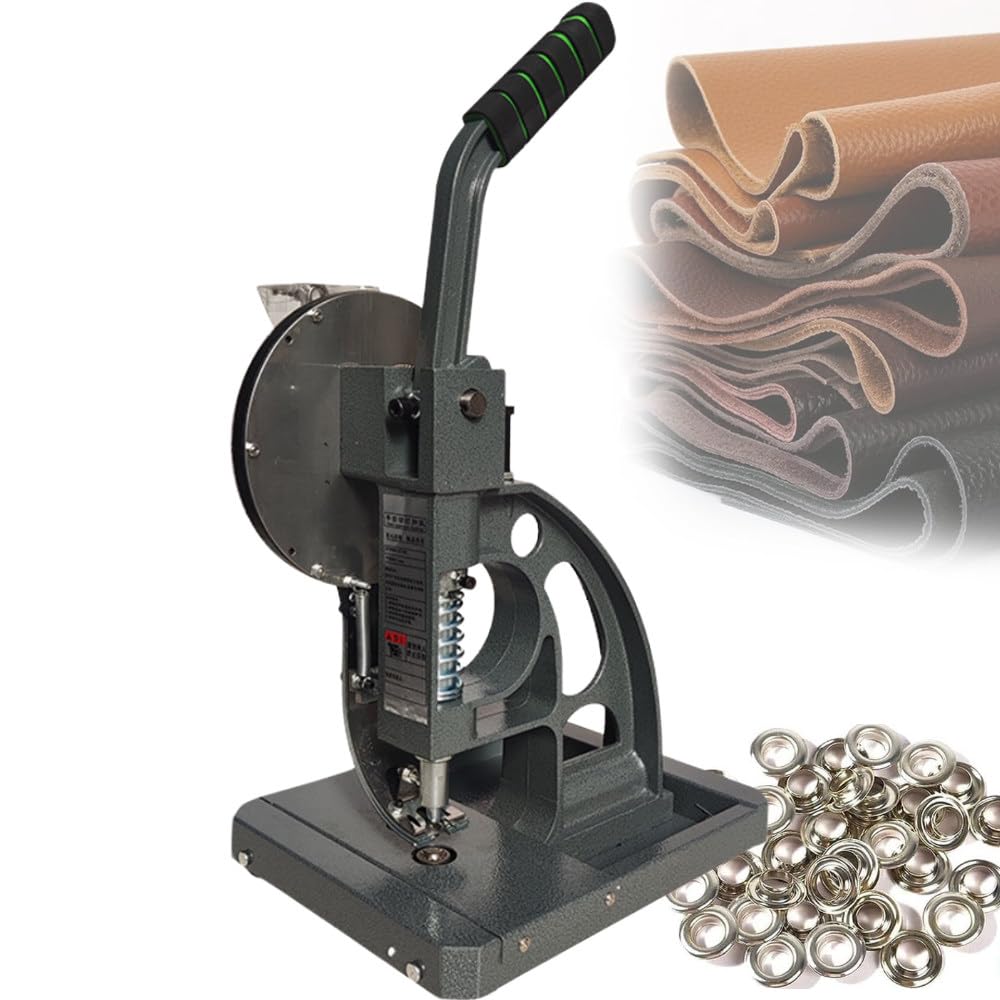 Máquina semiautomática de ojales, herramienta de prensa manual con ojales, alimentación automática, marco de aluminio duradero, no necesita taladro, para pancartas, lonas, pósteres de 5,5 mm