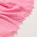 Women's Cotton and Hemp Scarf Solid Color Wrinkled Four Seasons Versatile Silk Scarf Long Sunscreen Solid Color Fashion Shawl (Pink)