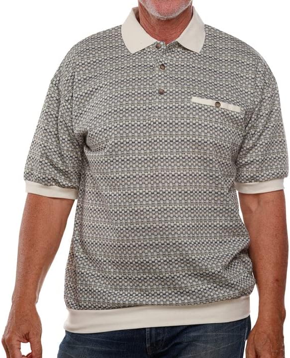 Classics by Palmland Chest Pocket Short Sleeve Banded Bottom Polo Shirt