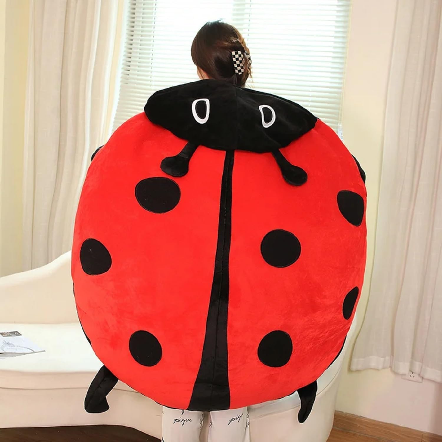 Lady Bug Pillow Wearable, Ladybug Pillow Wearable, Luvvybug Wearable Plush, Big Bug Wearable Pillow (150CM/59.1in)