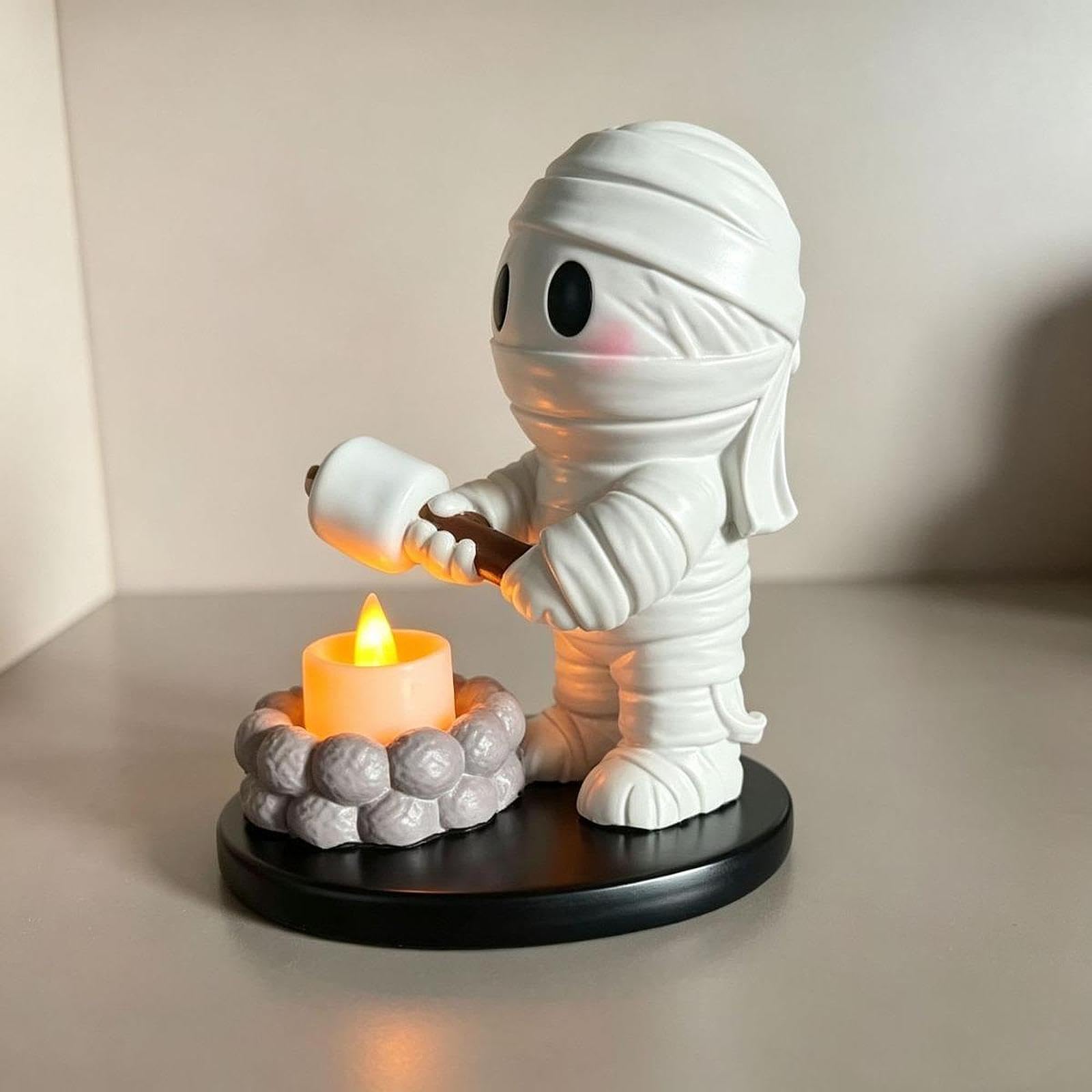 LOVIVER Portavelas de Halloween, pequeño y Bonito Adorno sin Llama, Figura de Resina para Interiores, Ideal como Centro de Mesa para la Oficina o el hogar, Style C