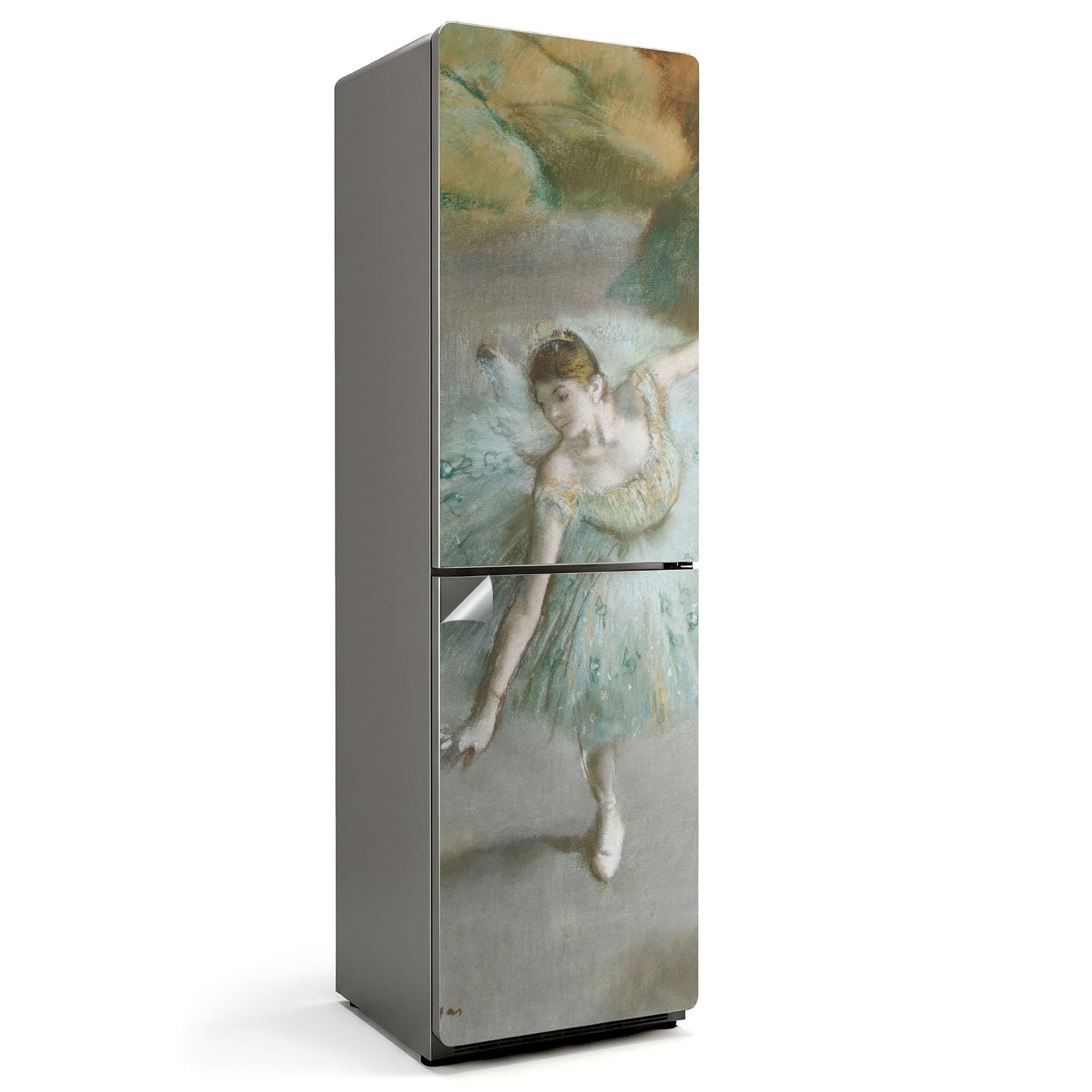 Sticker Réfrigérateur 60x205 Vinyle Premium Décoration Cuisine de Luxe Ballerines Degas