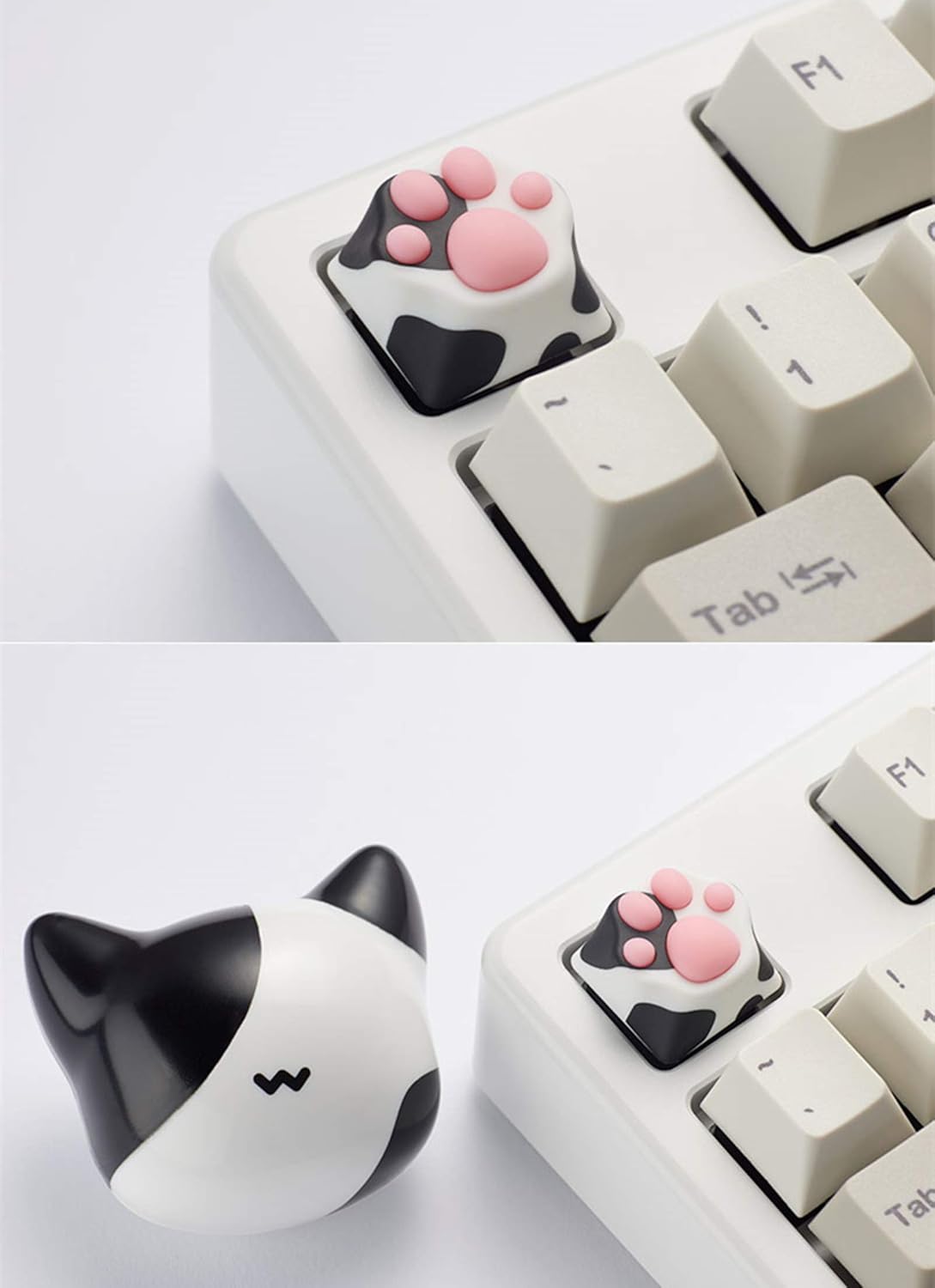 SYA ZOMOPLUS Cute Keycaps,Novelty Cat-Claws Keycap 3D Model OEM Profile Keyboard Keycaps Squishy-Paws Custom Key Caps for Cherry MX Switches Mechanical Gaming Keyboard ESC-Key Keycap(4 Keycaps)