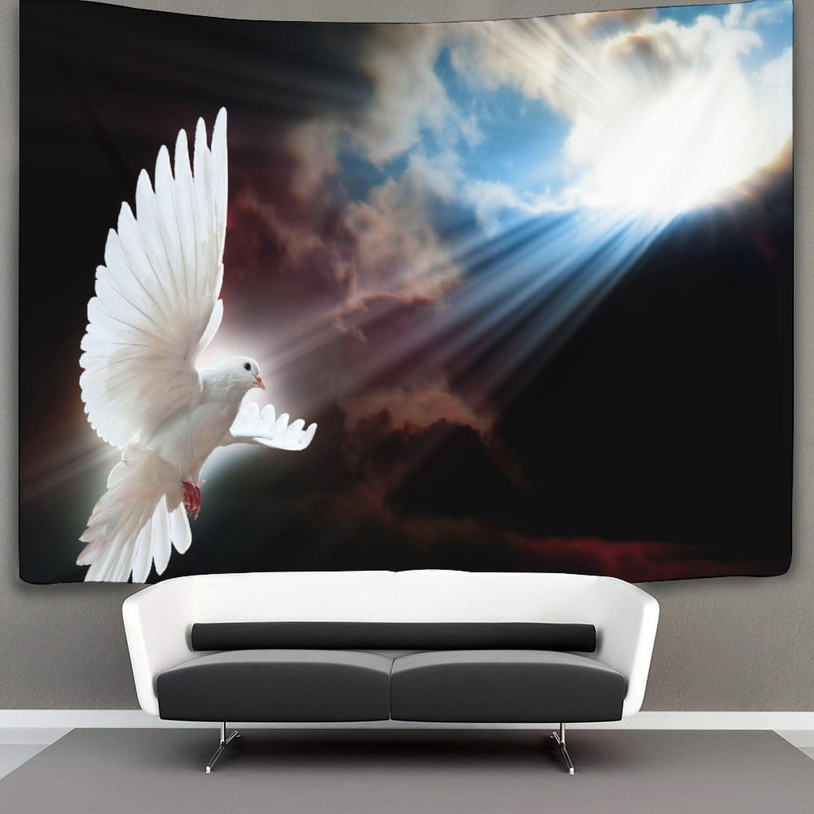 kaiyun 130cmx150cm Tapestry Dove Tapestries Holidays 3D Printing Wall Hanging Home Decorations