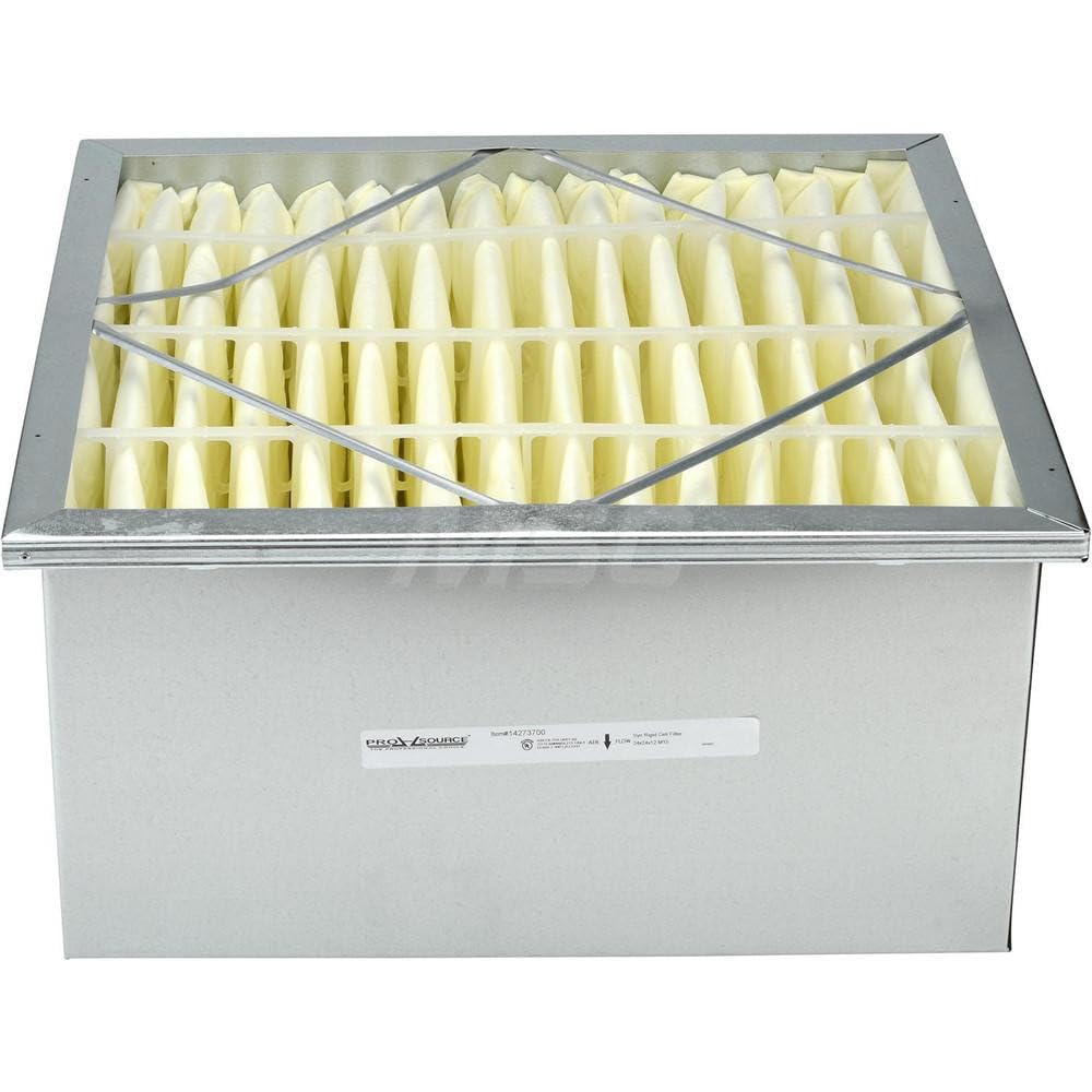 Pro - Source 24x24x12 Pleated Air Filter Rigid Cell MERV 15 Synthetic Galvanized Steel Frame 500 FPM 500 CFM