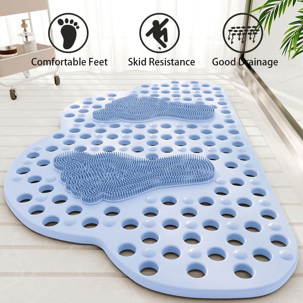 Tapis de Bain/Douche/Salle de Bain Doux avec ventouses puissantes – en Forme de Nuage