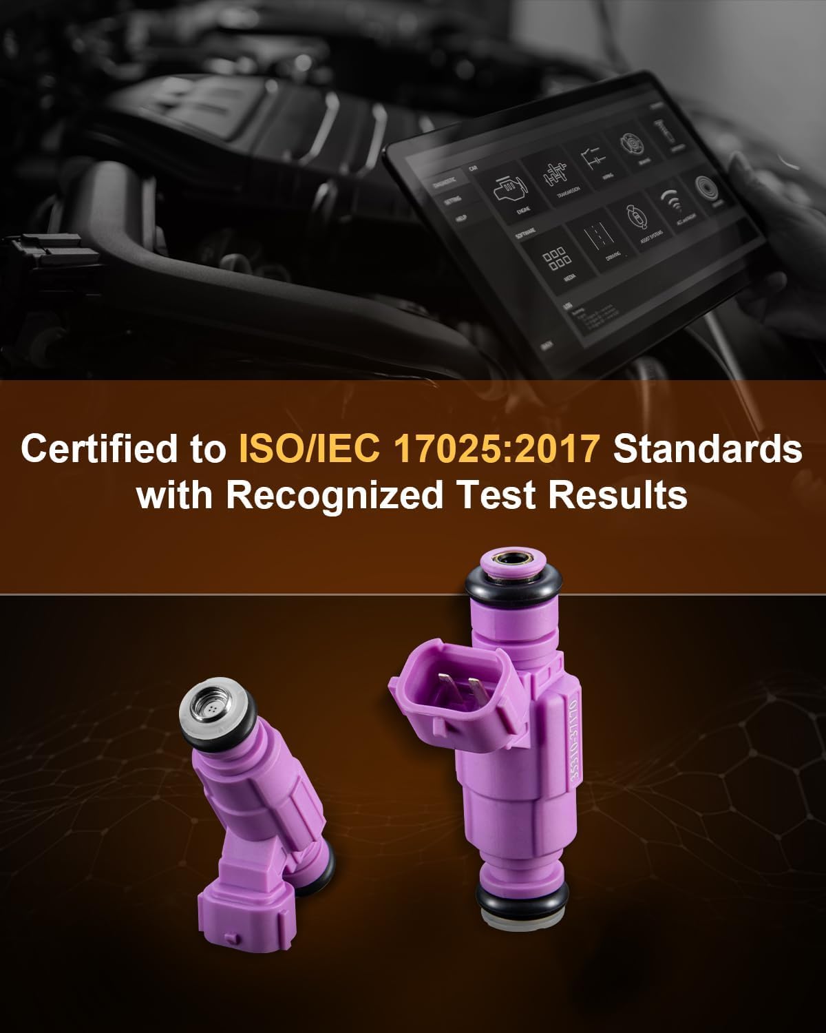 3531037170 Fuel Injectors 1.6L L4 For:-Hyundai 2006-2011 Accent, For:-Kia 2009-2011 Rio Rio5 High Performance Fuel Injectors Set of 4 Replace OE# FJ989, 35310-37170
