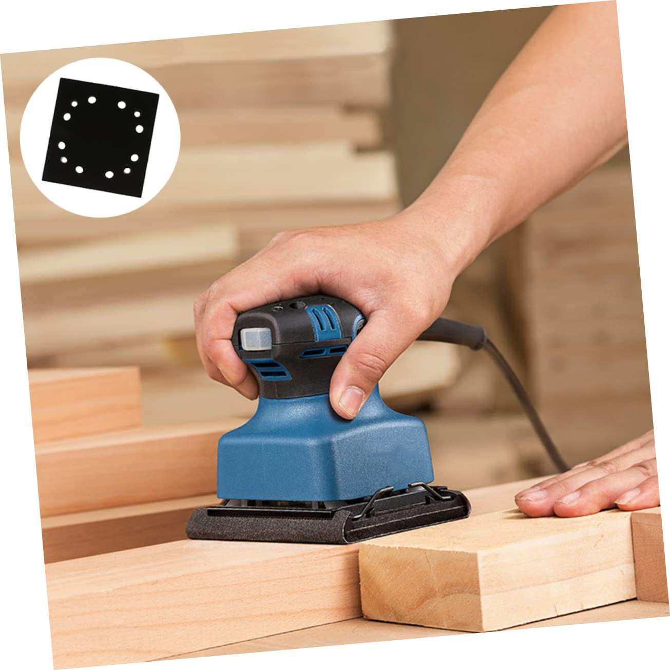 4pcs Sander Plate Replacement Backing Pad Compatible Easy to Install Sanding for Electric and Tear-Resistant Design