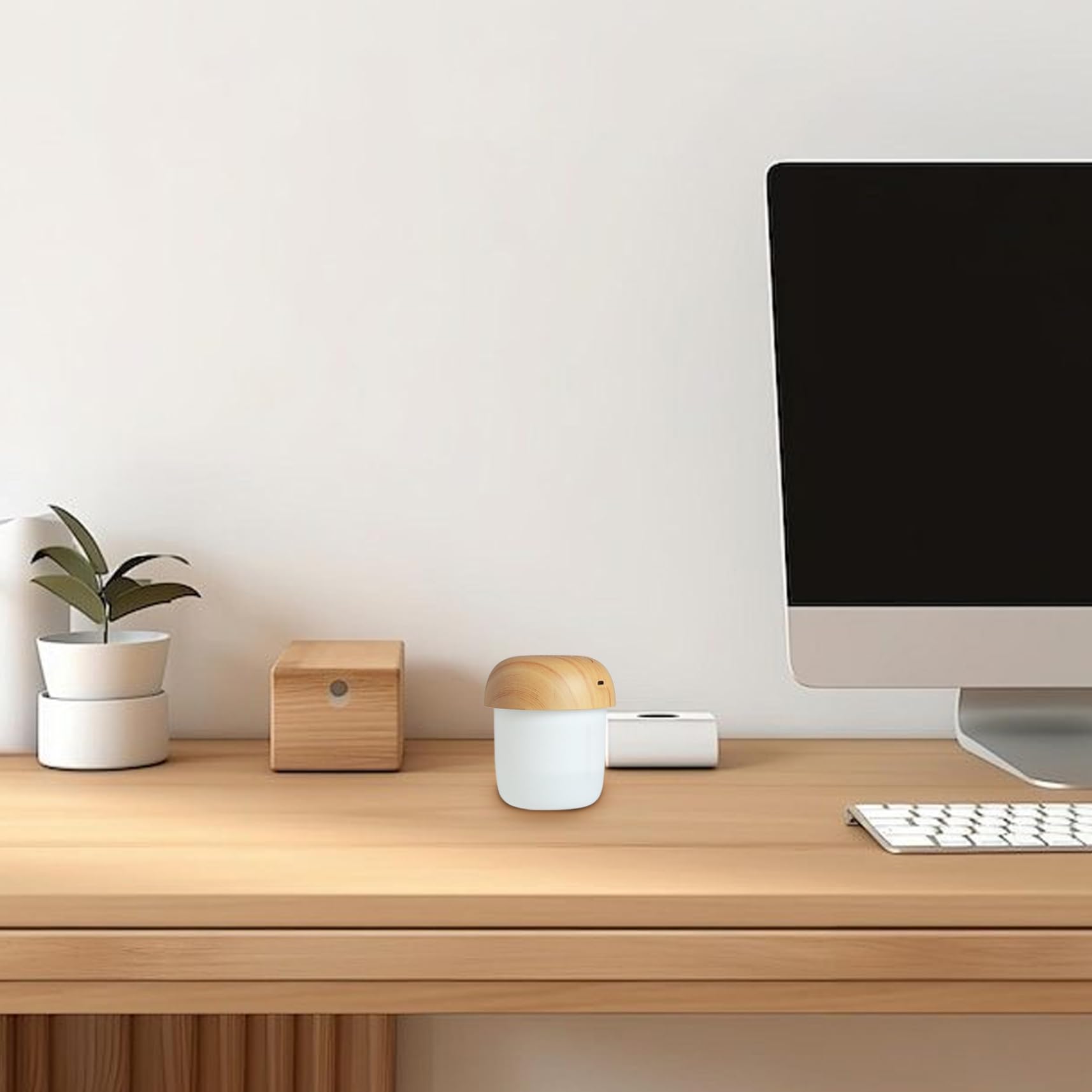 Mushroom Humidifier with Night Light USB Power 10db Mini Humidifier with Large Volume 2 Mode Humidifying Small Humidifier for Home Desk Car Sleep Small Humidifier Portable Humidifier Mini Humidifie