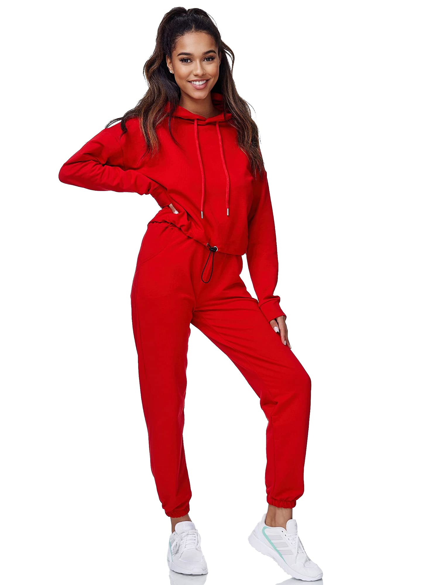 Tazzio Damen Jogginganzug Trainingsanzug Sport Freizeit Hoodie & Jogginghose F200