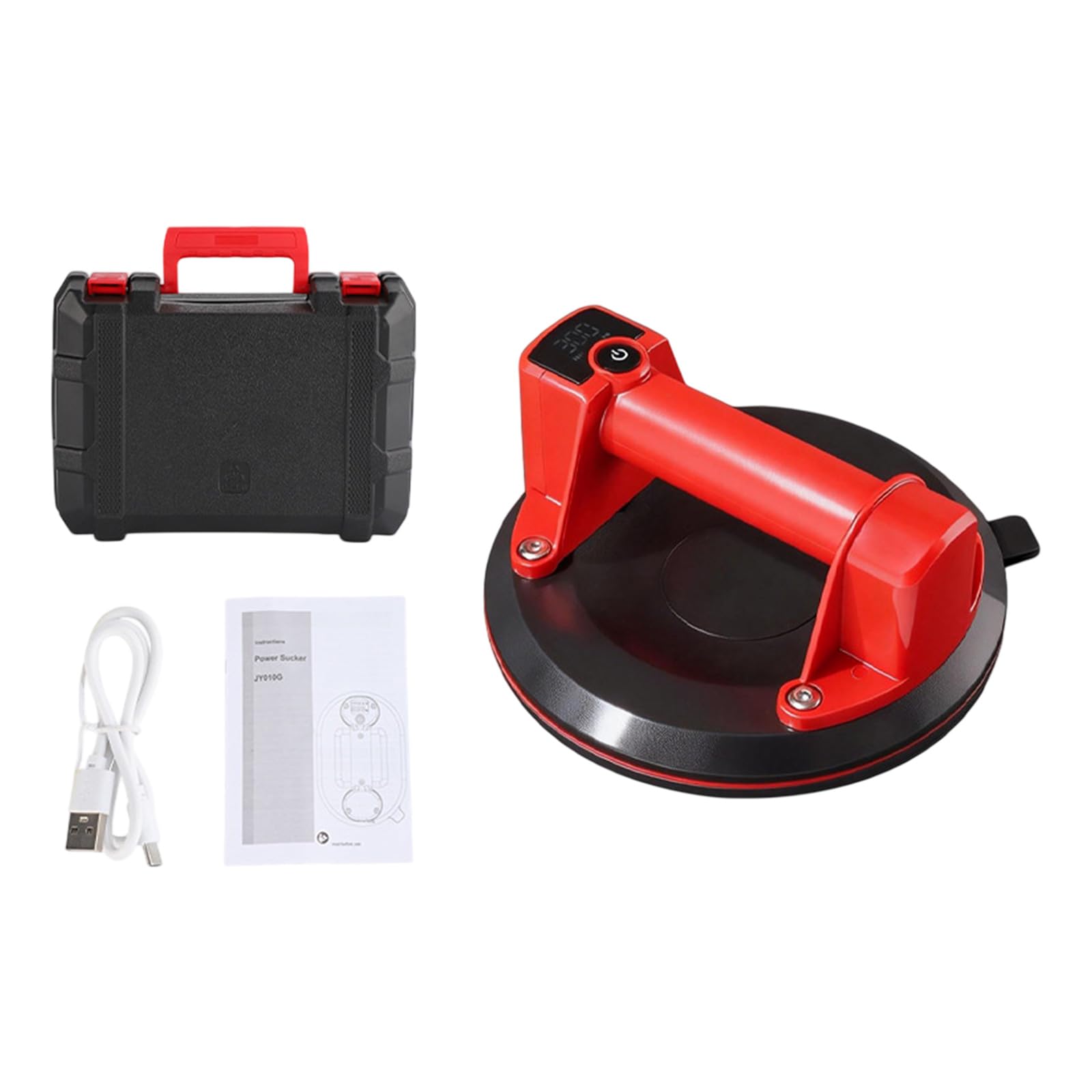 Zepfjhe Intelligent Auto Pumps Suction Cup Lifter With Rechargeable Battery Durability Nylon Case For Construction And Tasks Automatic Air Fan